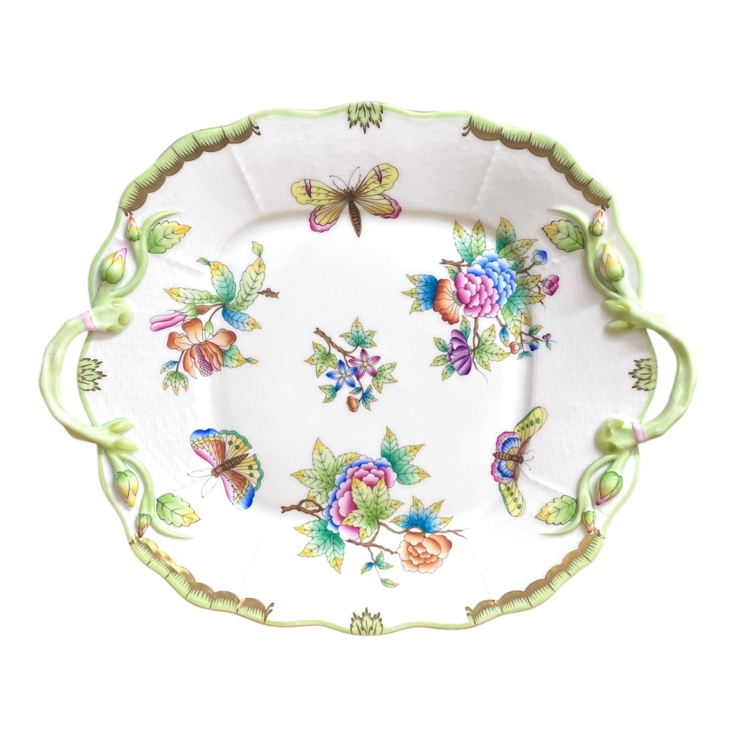 Herend Queen Victoria Square Platter with Handles