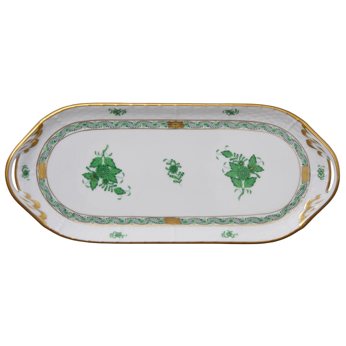 Herend Apponyi Green Sandwich Tray