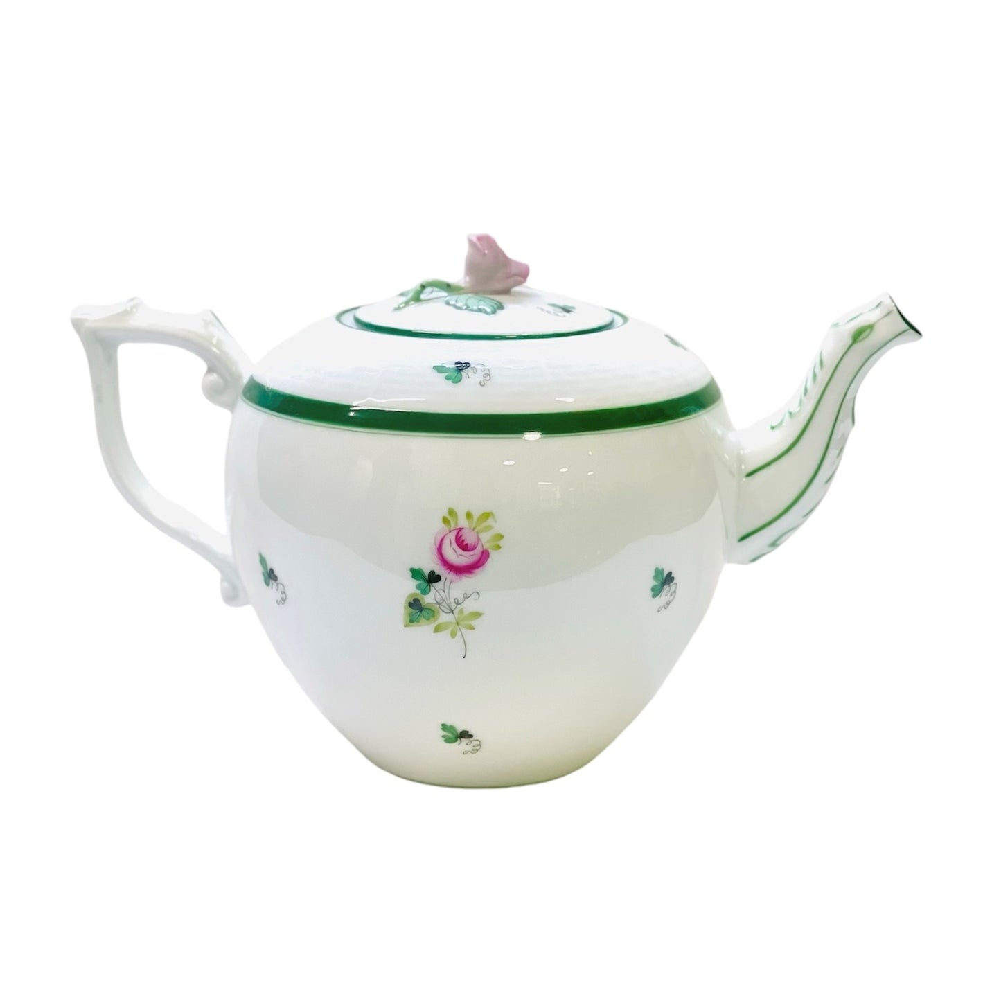 Herend Vienna Rose Afternoon Tea Set for Two, 9 Pieces