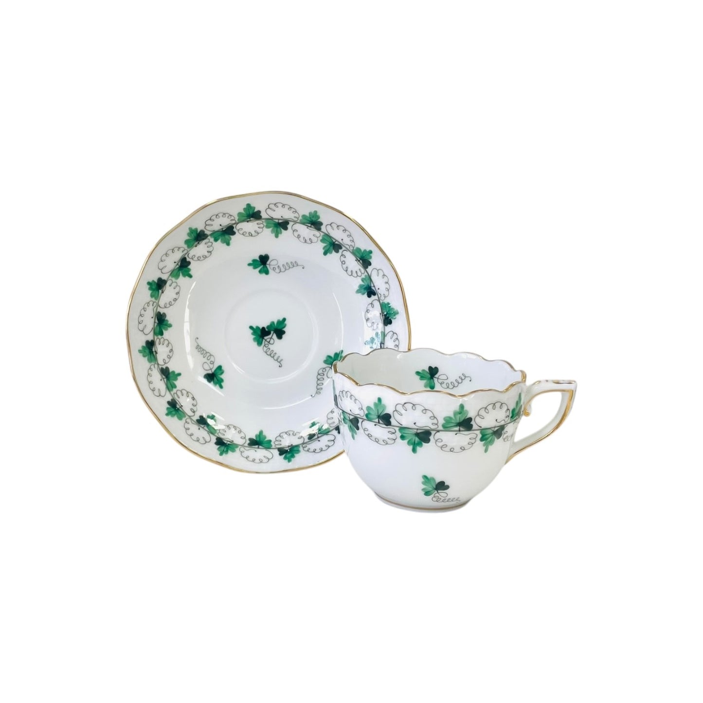 Herend Parsley Espresso Cup and Saucer