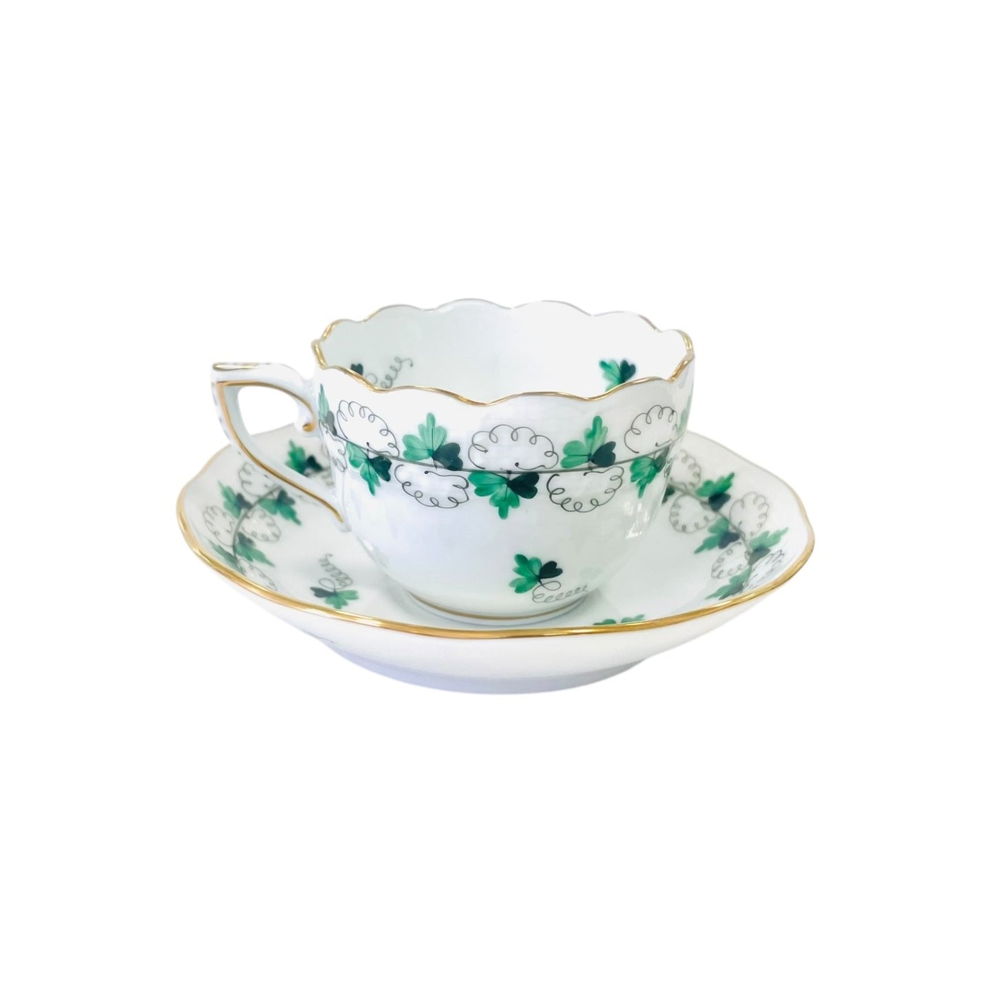 Herend Parsley Espresso Cup and Saucer