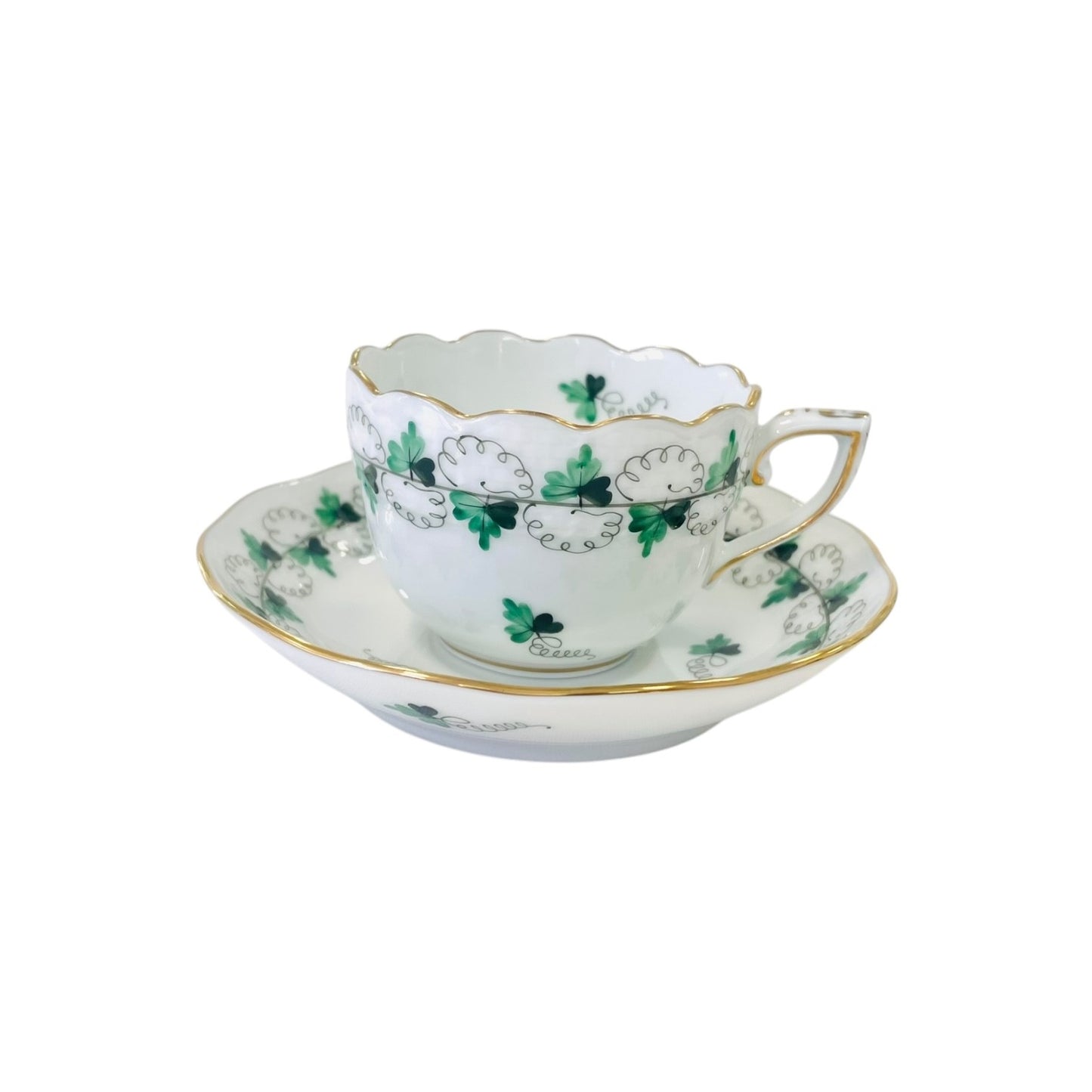 Herend Parsley Espresso Cup and Saucer