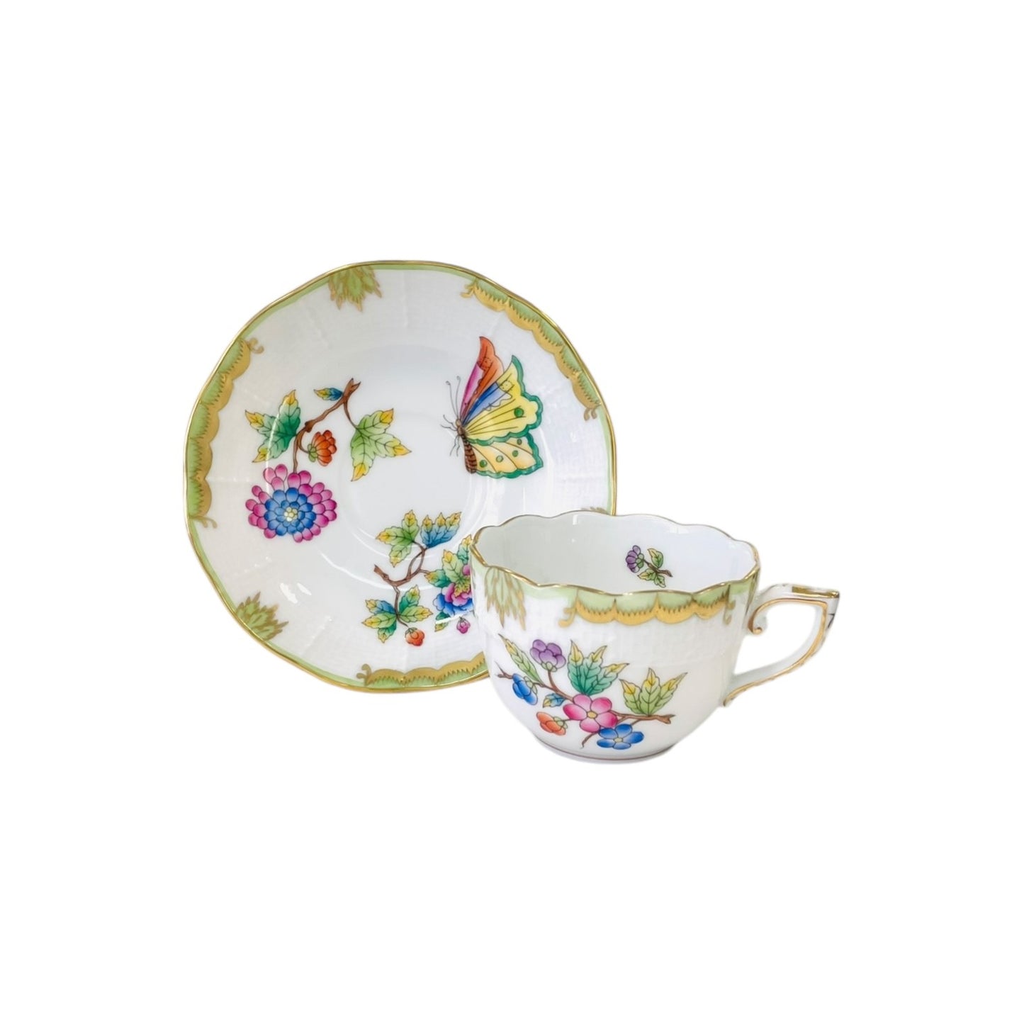Herend Queen Victoria Espresso Cup and Saucer
