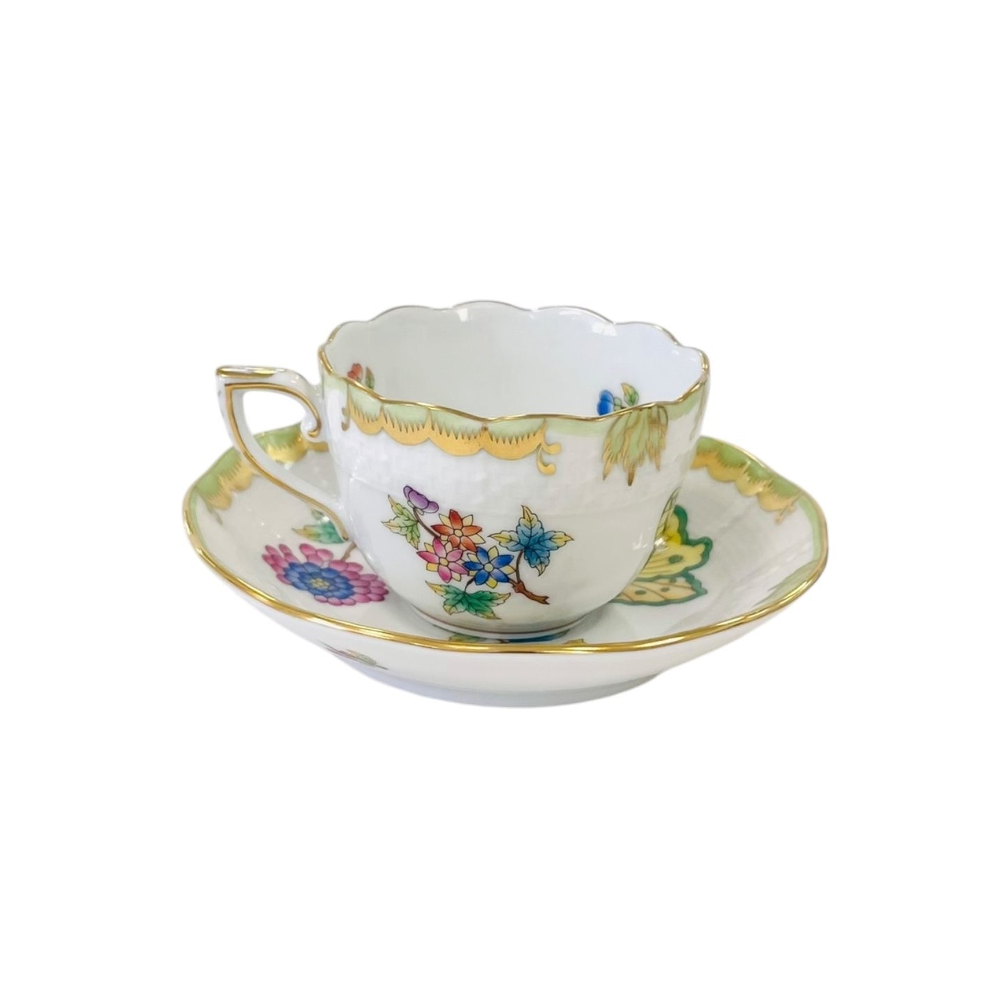 Herend Queen Victoria Espresso Cup and Saucer