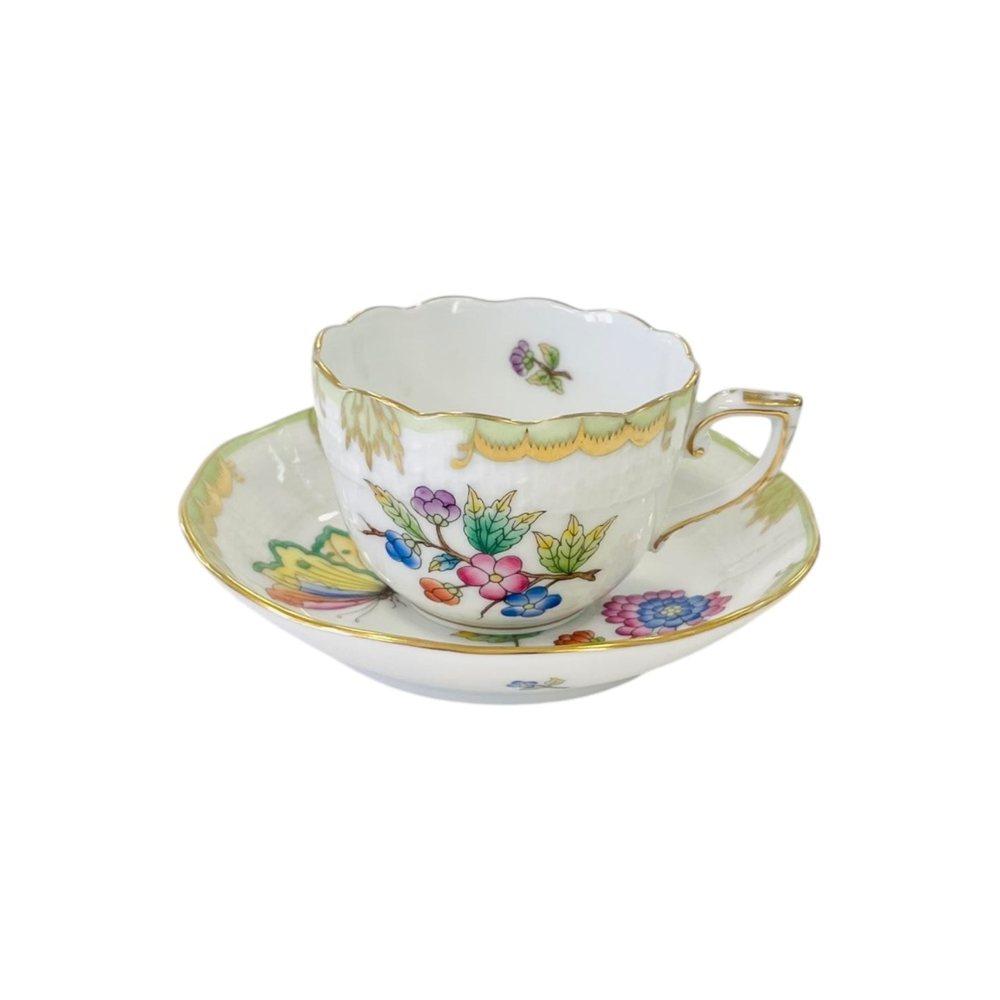Herend Queen Victoria Espresso Cup and Saucer