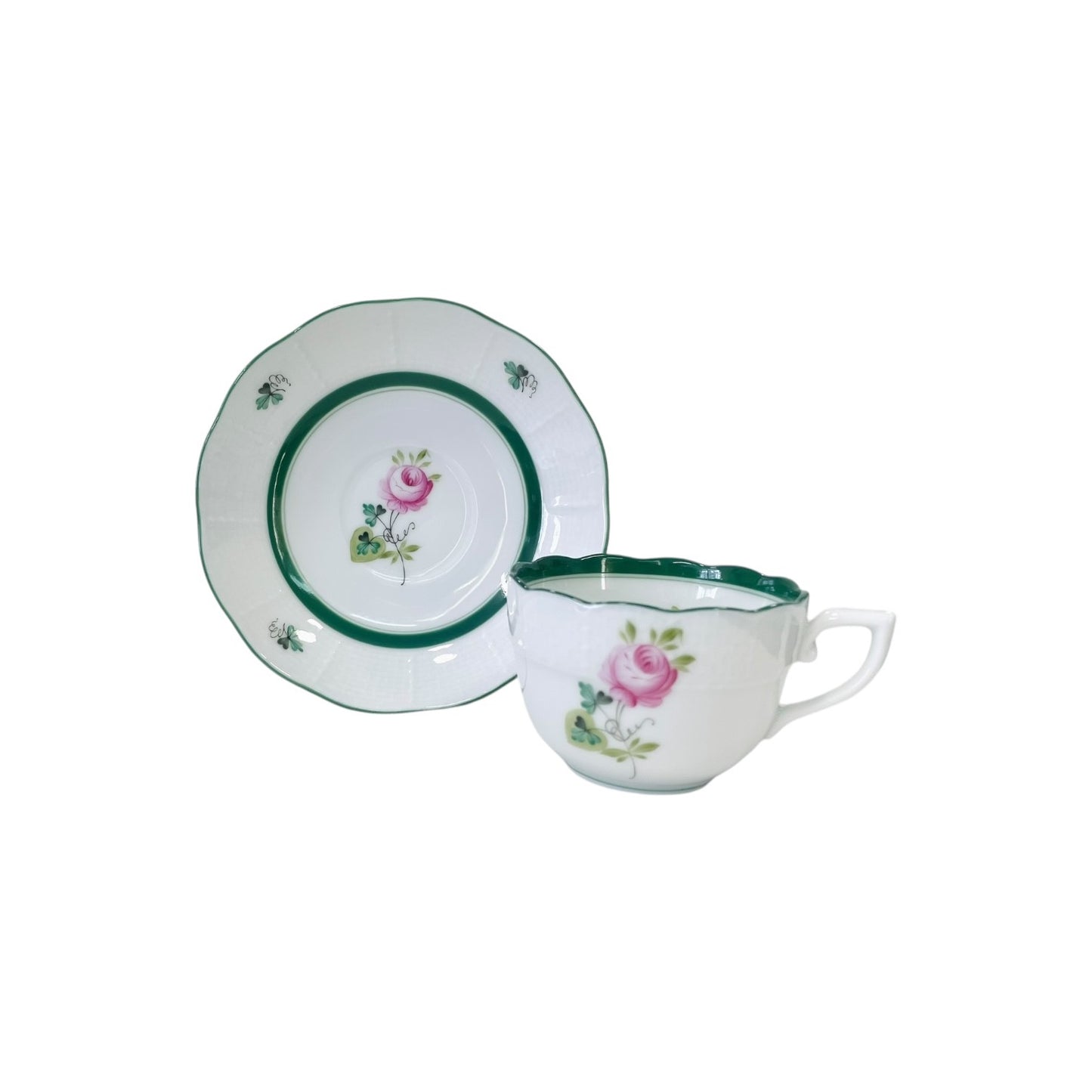 Herend Vienna Rose Espresso Cup and Saucer