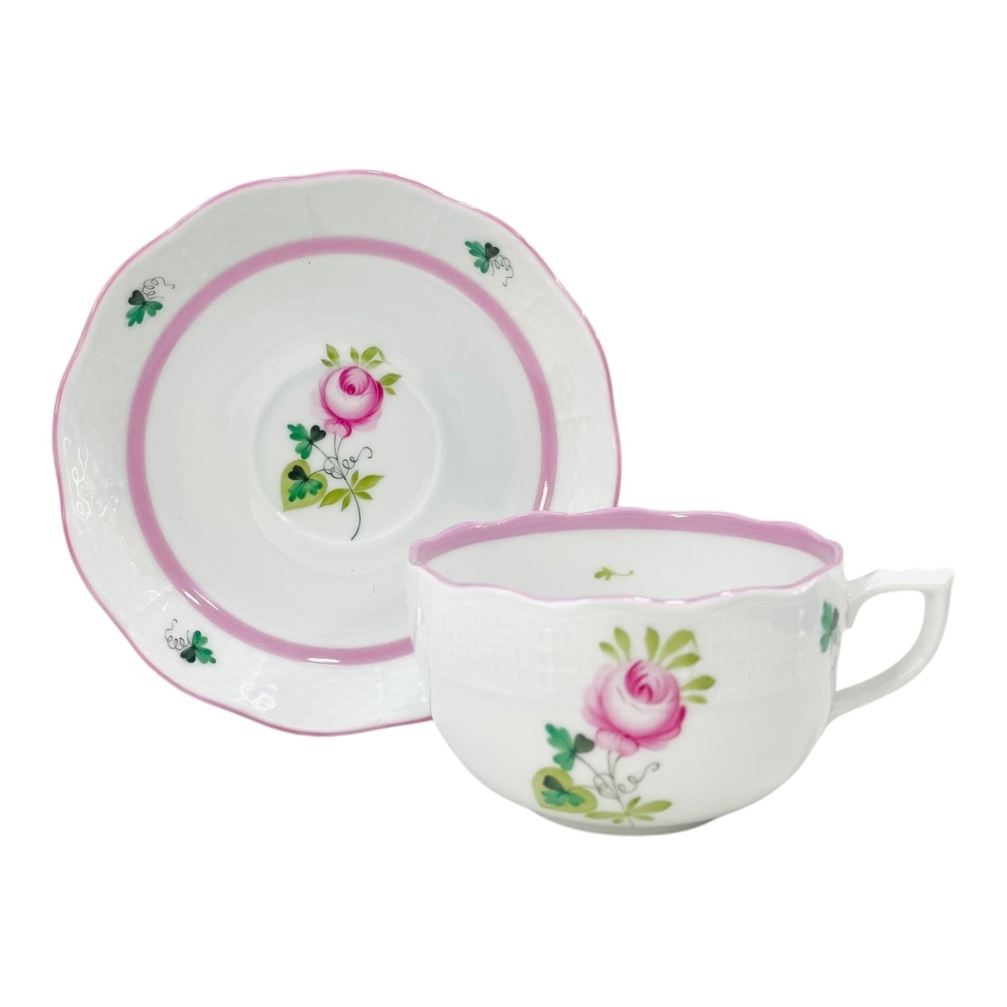 Herend Vienna Rose Pink Teacup and Saucer