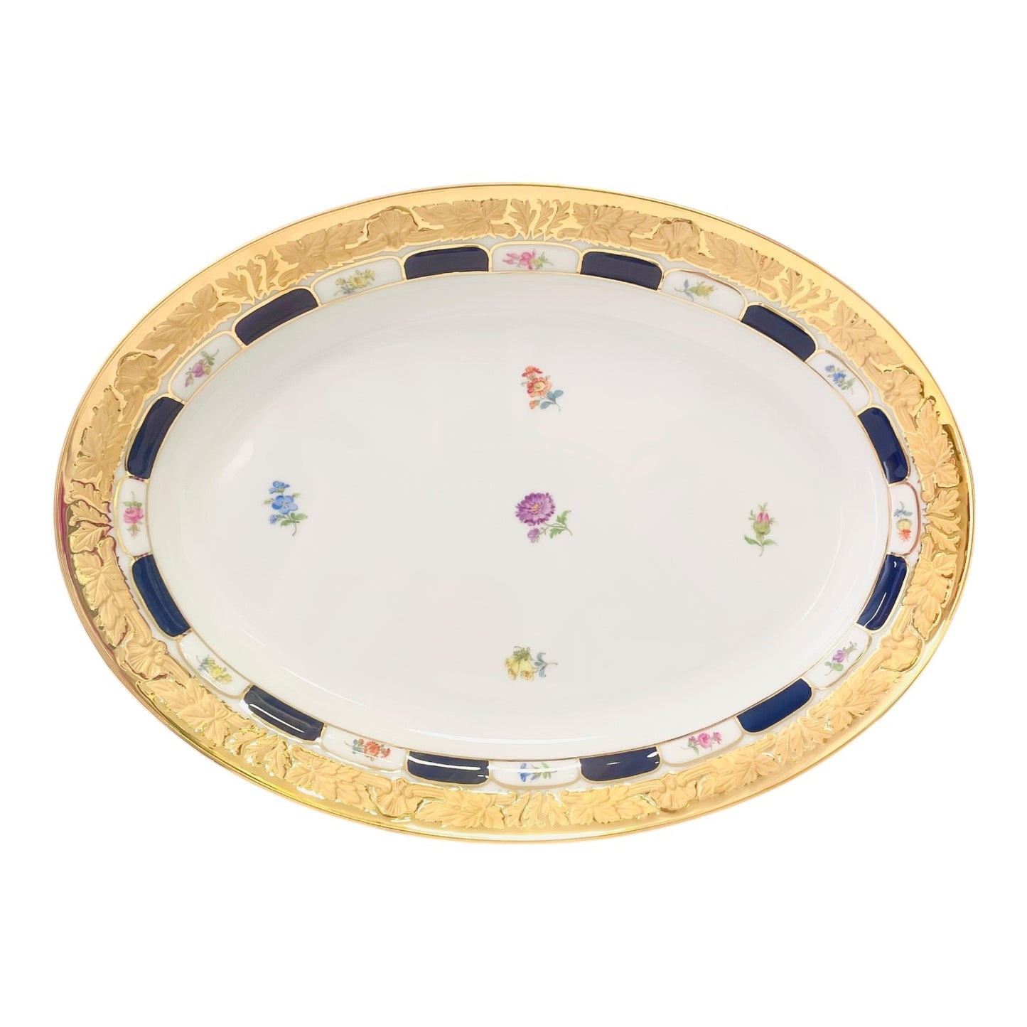 Meissen Strewn Flowers Oval Platter
