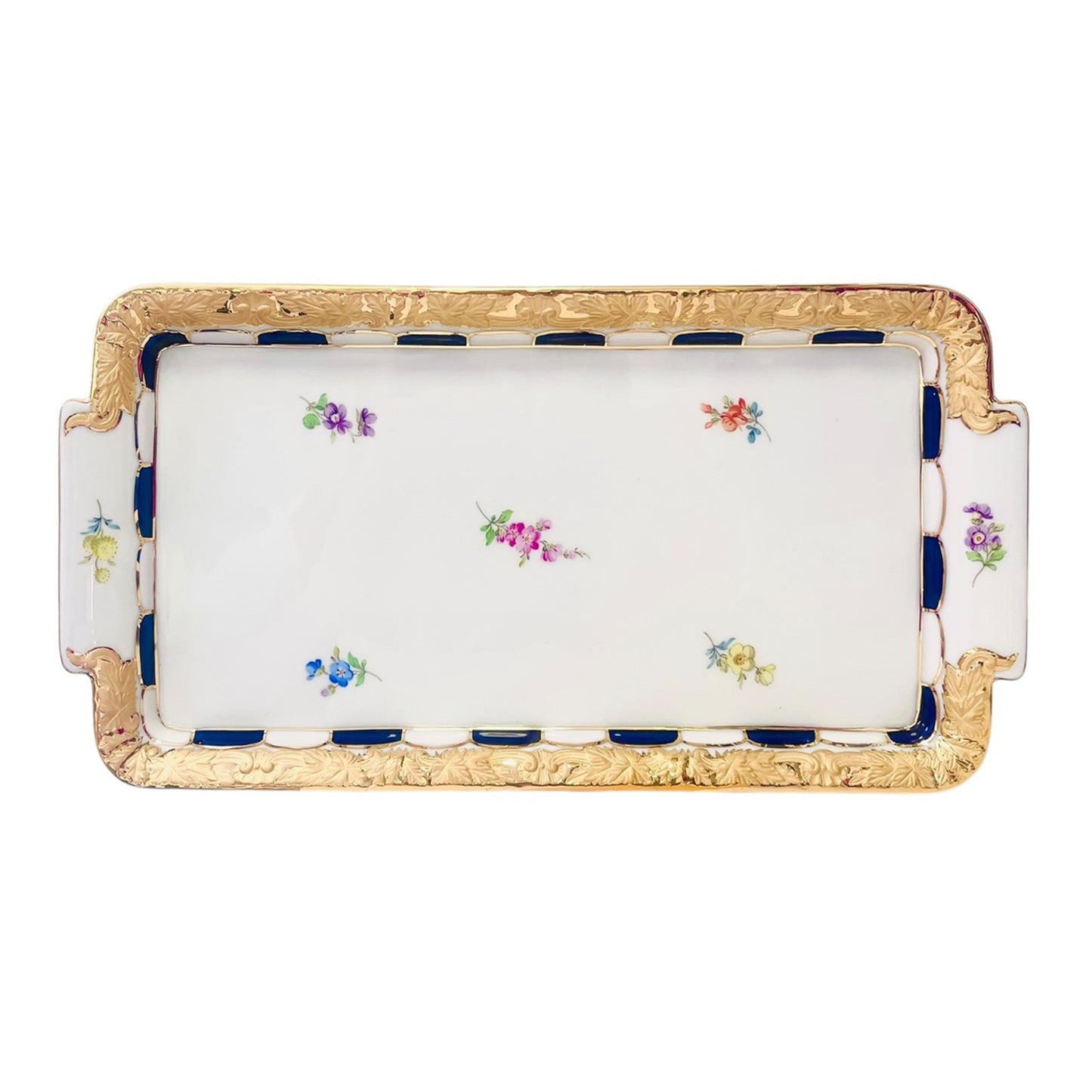 Meissen Strewn Flowers Square Platter