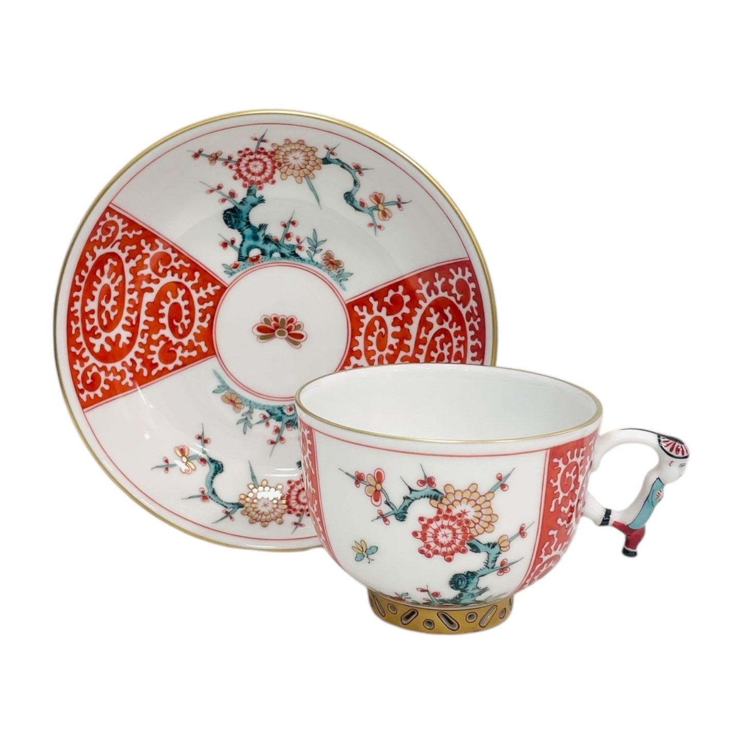 Herend Chinoiserie Kakiemon Style Teacup & Saucer