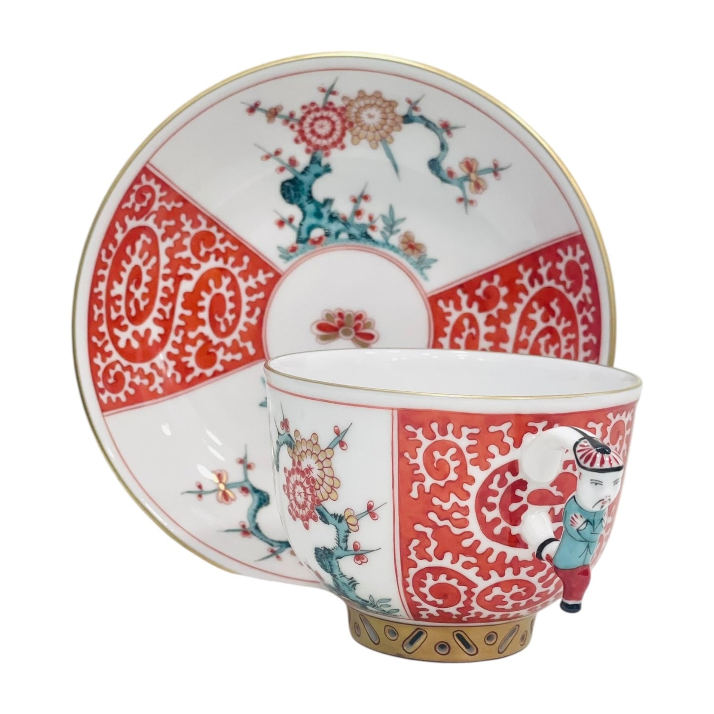 Herend Chinoiserie Kakiemon Style Teacup & Saucer