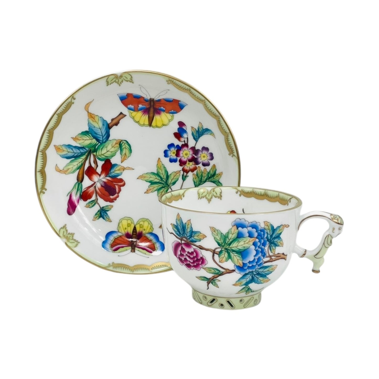 Herend Chinoiserie Victoria Teacup & Saucer