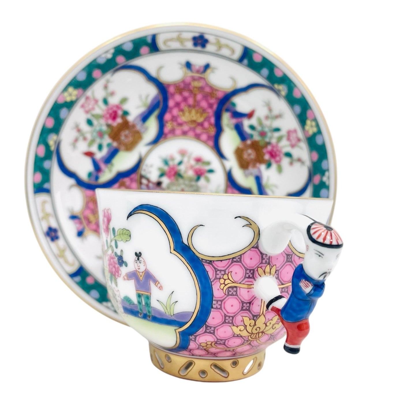 Herend Chinoiserie Emperor Teacup & Saucer