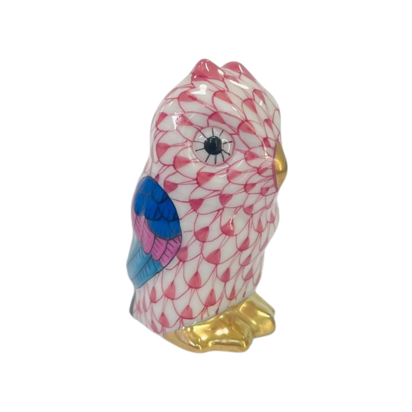 Herend Miniature Owl Fishnet Figurine
