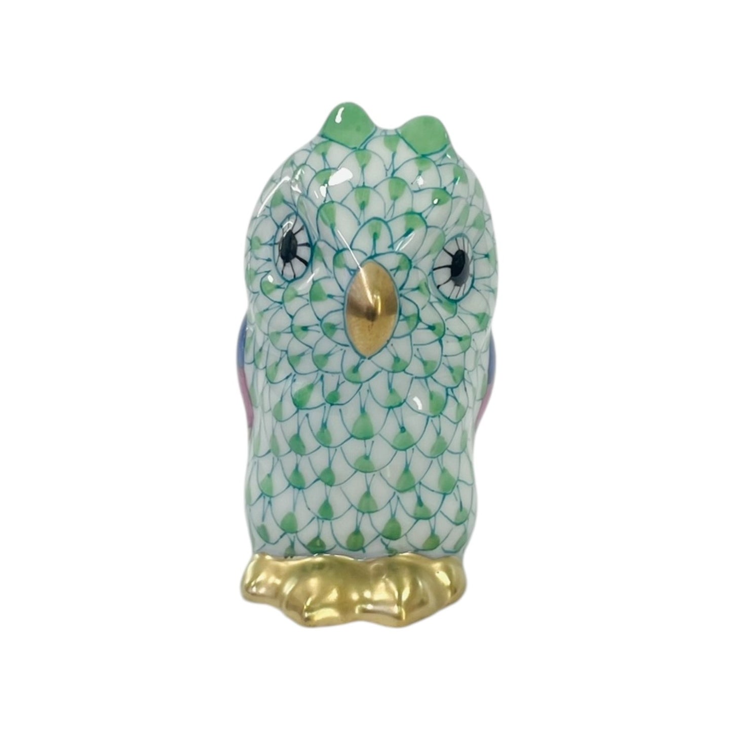 Herend Miniature Owl Fishnet Figurine