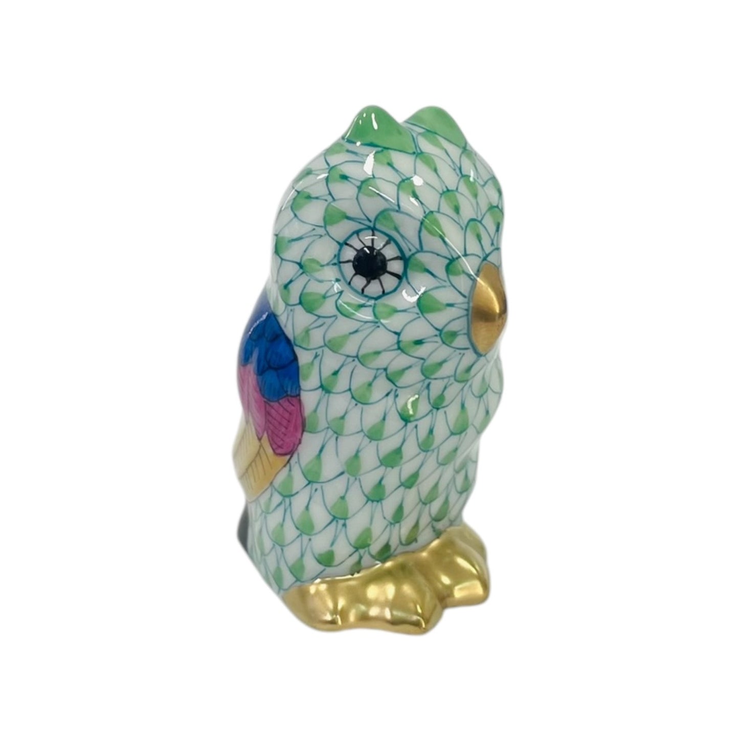 Herend Miniature Owl Fishnet Figurine