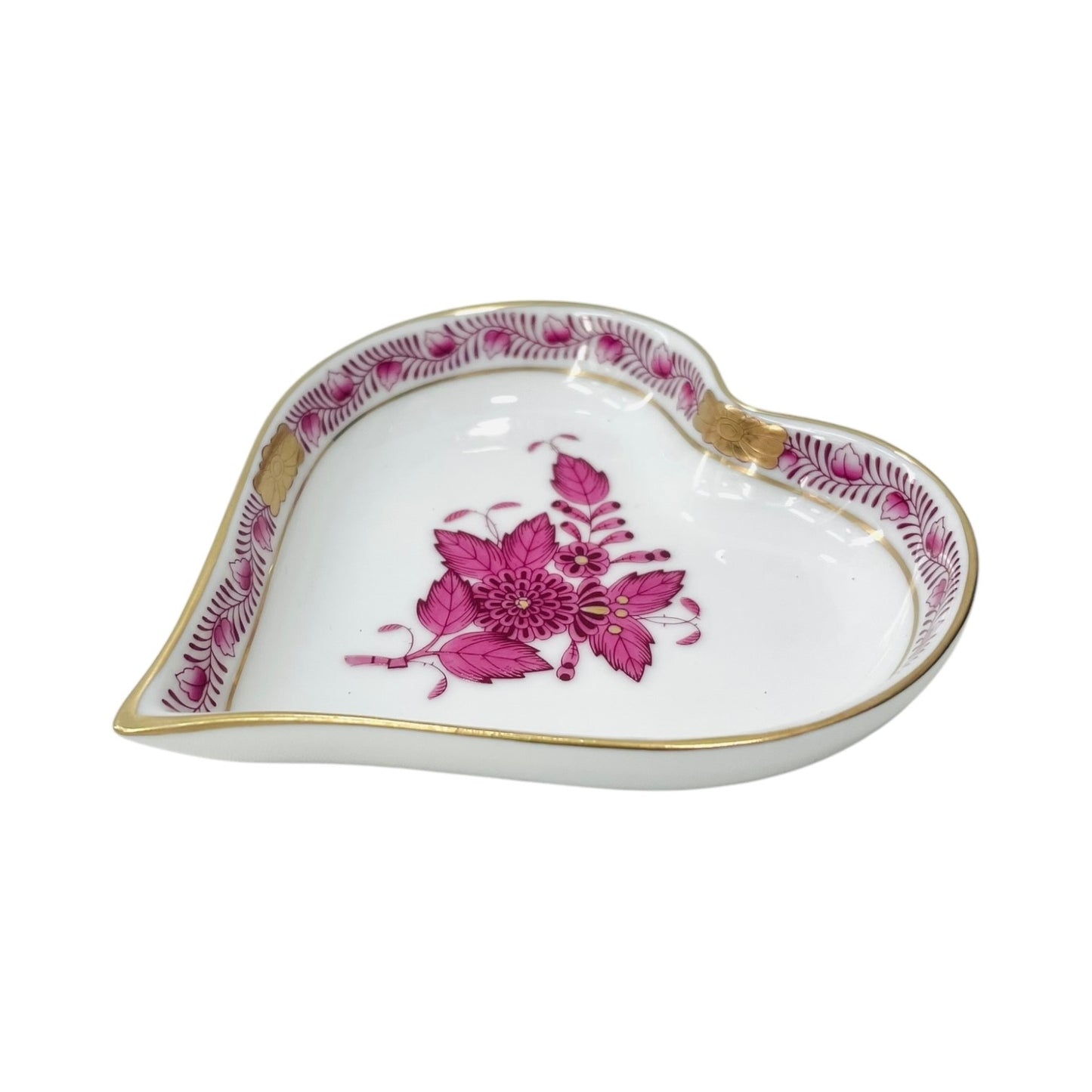 Herend Apponyi Pink Heart-shaped Dish