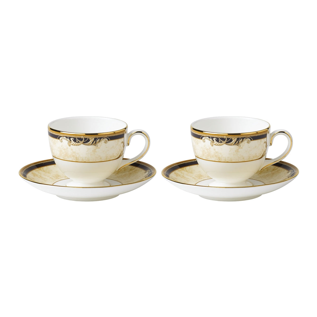 Wedgwood Cornucopia Cups & Saucers, Set of 2