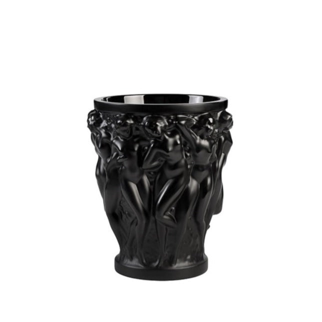 Lalique Bacchantes Small Vase in Black