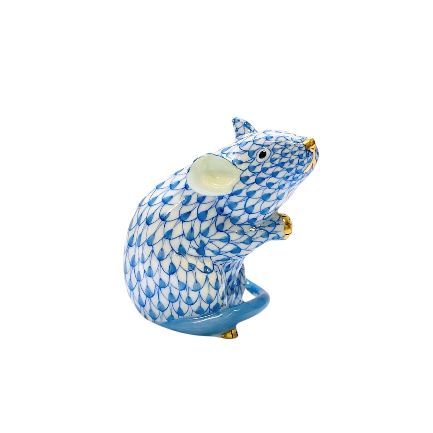 Herend Mouse Fishnet Figurine
