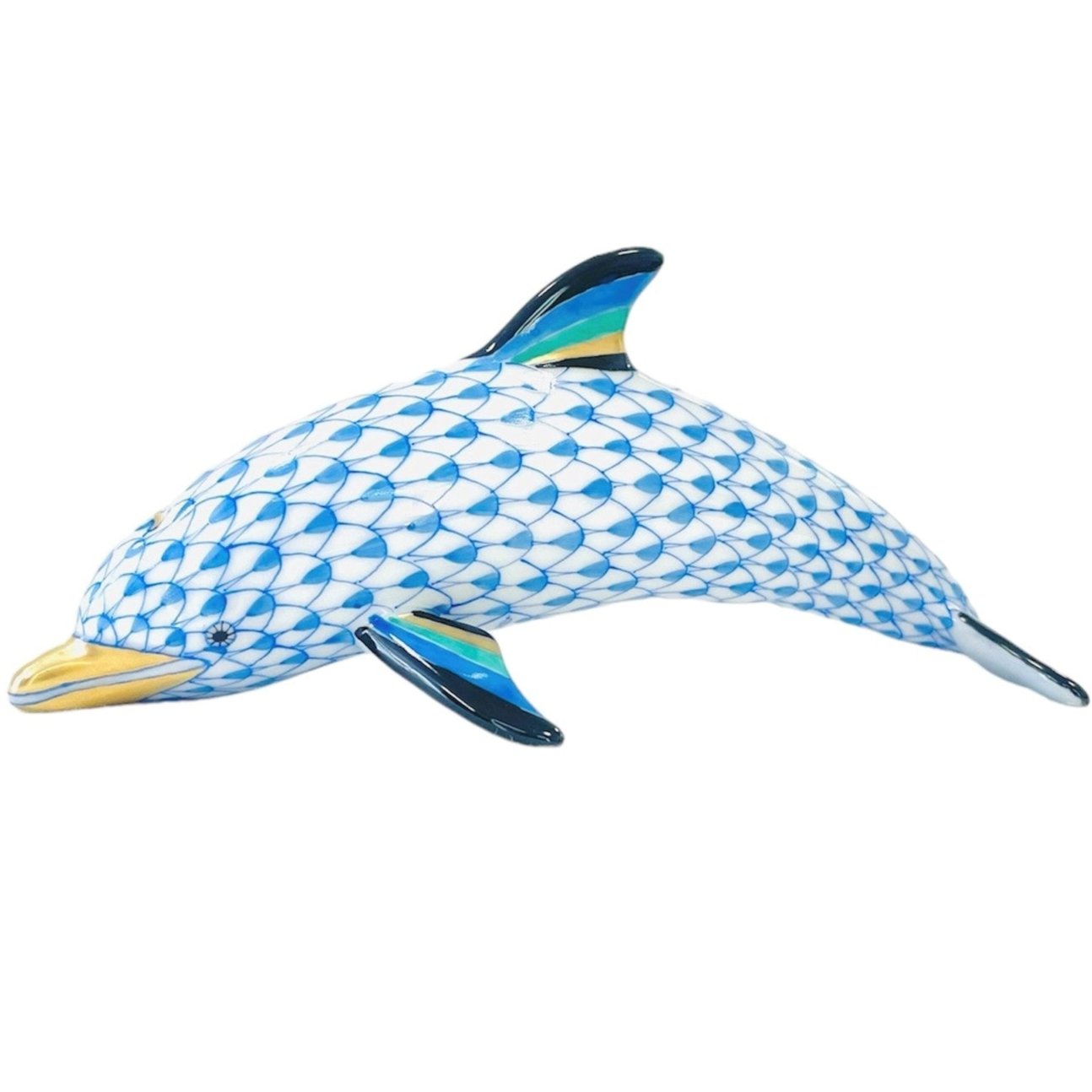 Herend Dolphin Father Fishnet Figurine
