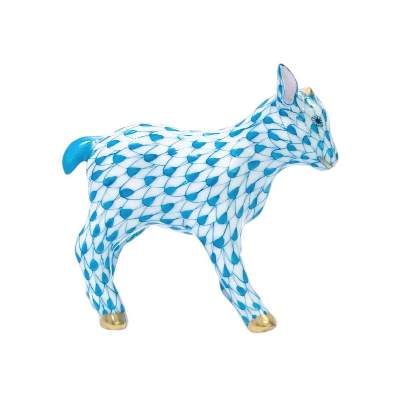 Herend Goat Baby Fishnet Figurine