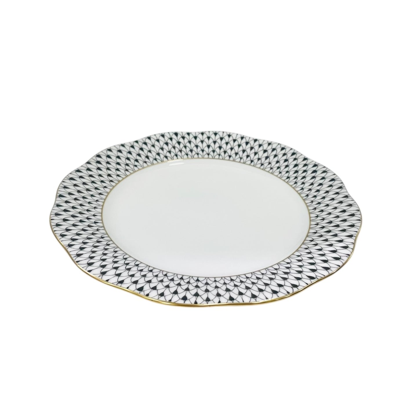 Herend Black Fishnet Dessert Plate 19cm