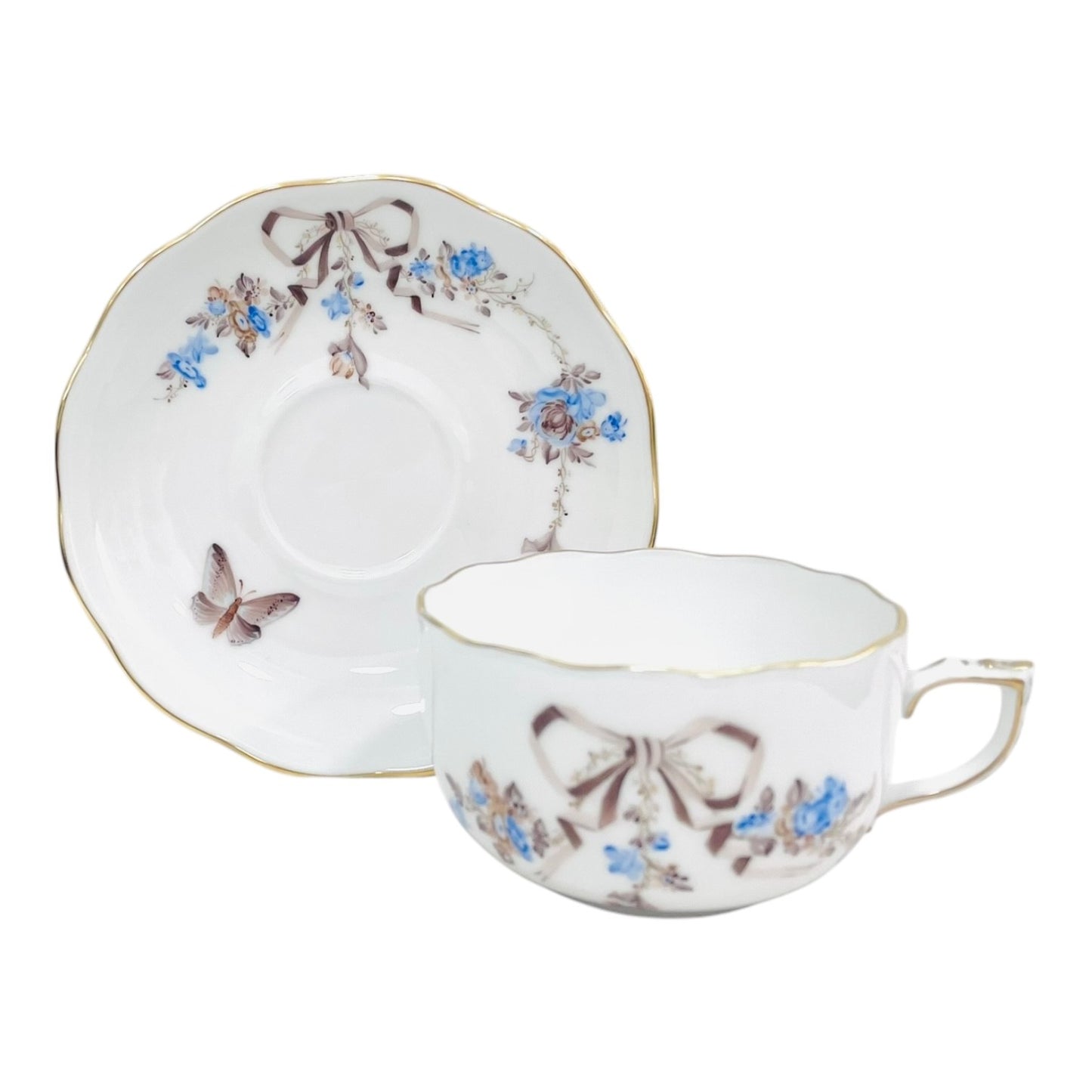 Herend Eden Blue Teacup and Saucer