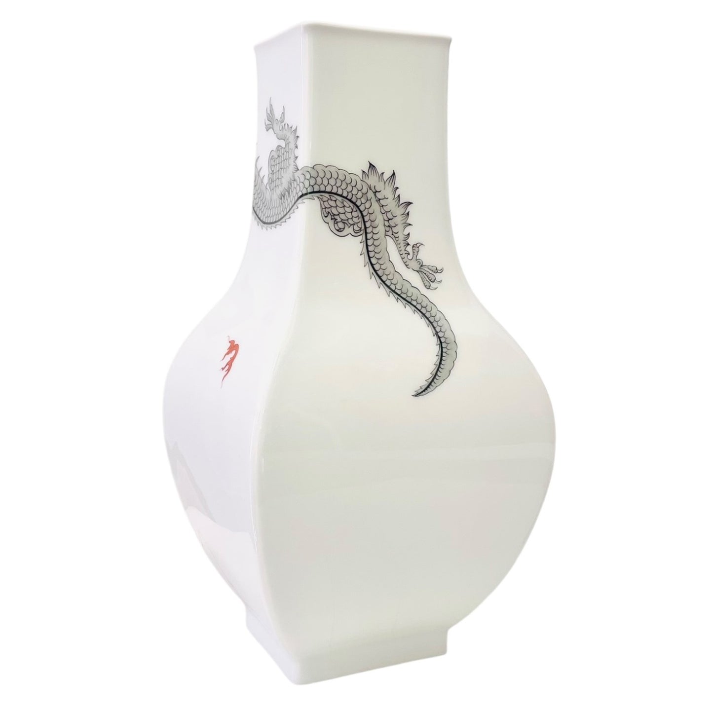 Meissen Ming-Dragon Vase, Black