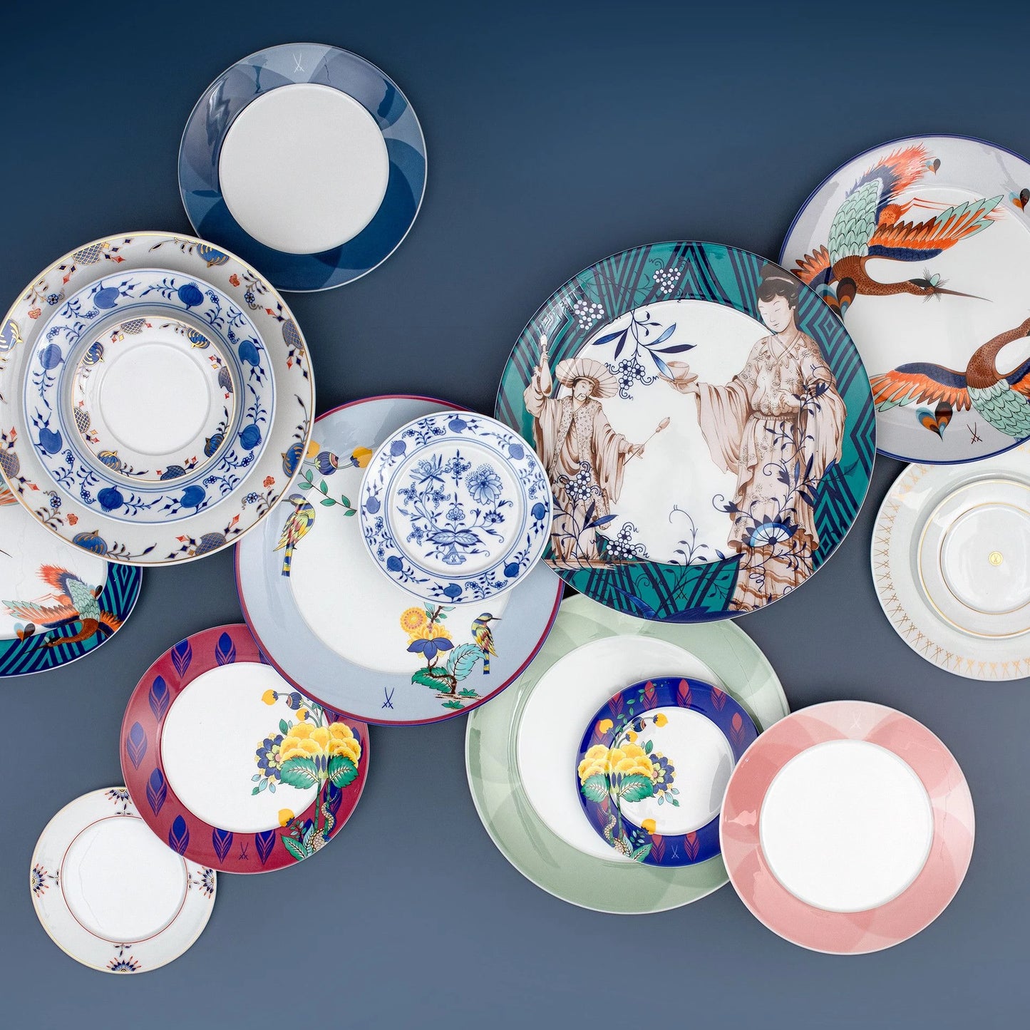 Meissen Paradise Birds Jade Dinner Plate 29 cm