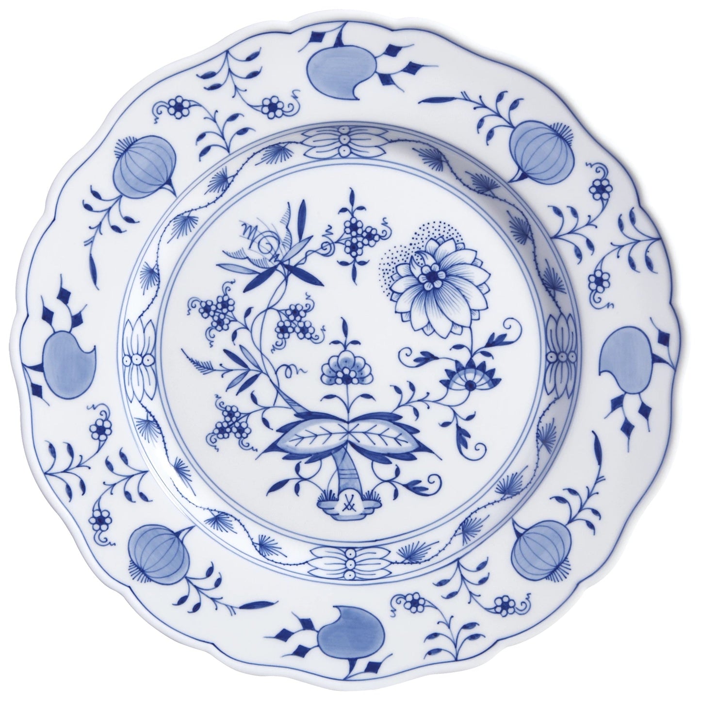 Meissen Cutout Blue Onion Plate 28cm