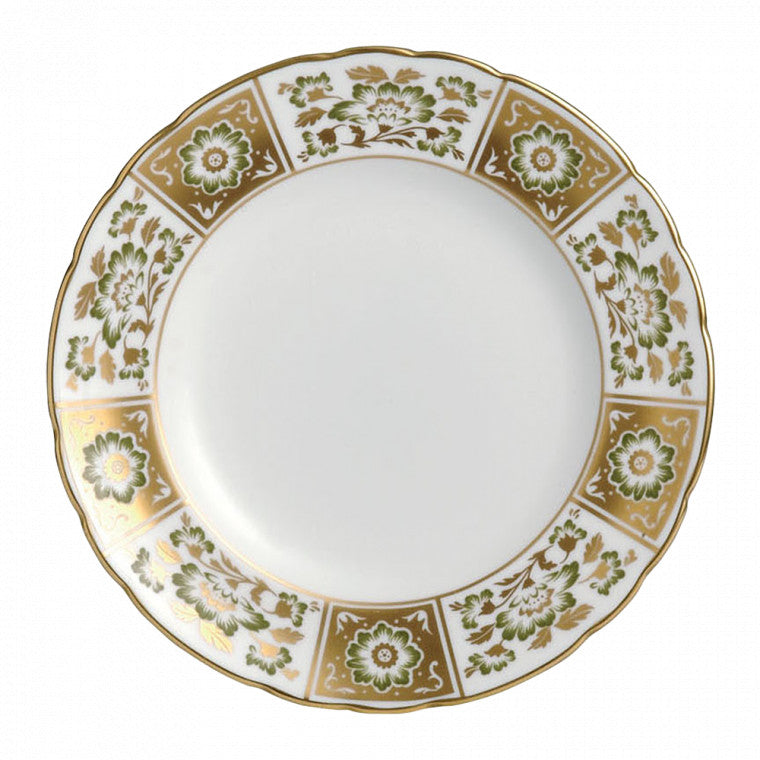 Royal Crown Derby - Derby Panel Green Plate (8.5in/21.65cm)