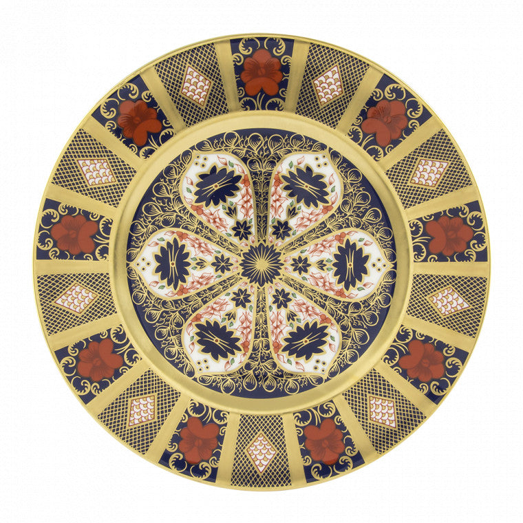 Royal Crown Derby Old Imari Solid Gold Band Plate (8.5in/21.65cm)