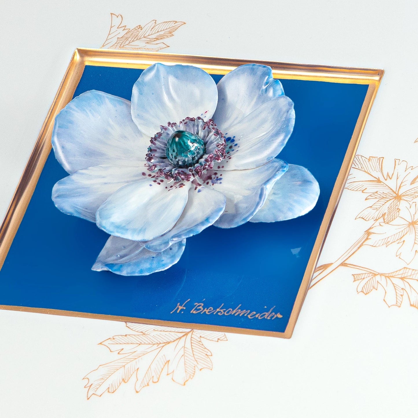 Meissen Wall Painting with Anemone