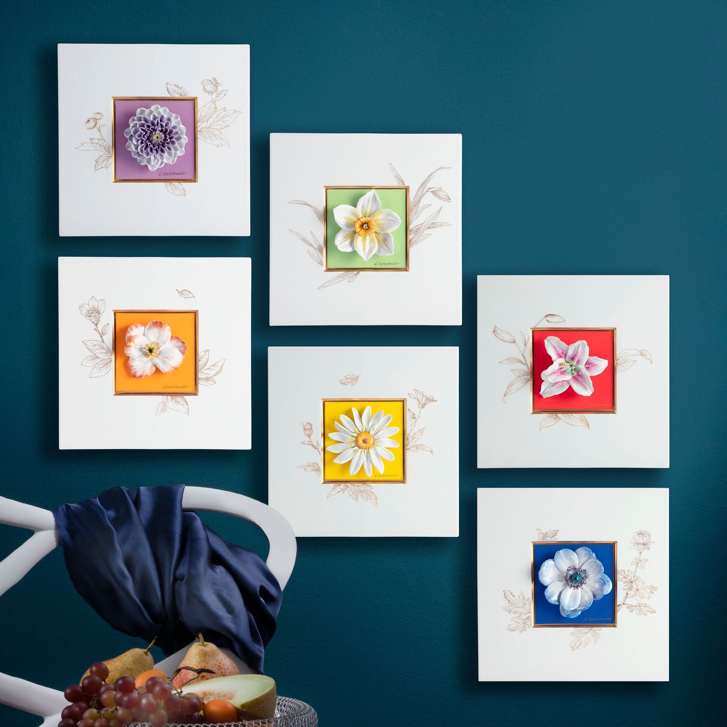 Meissen Wall Painting with Marguerite