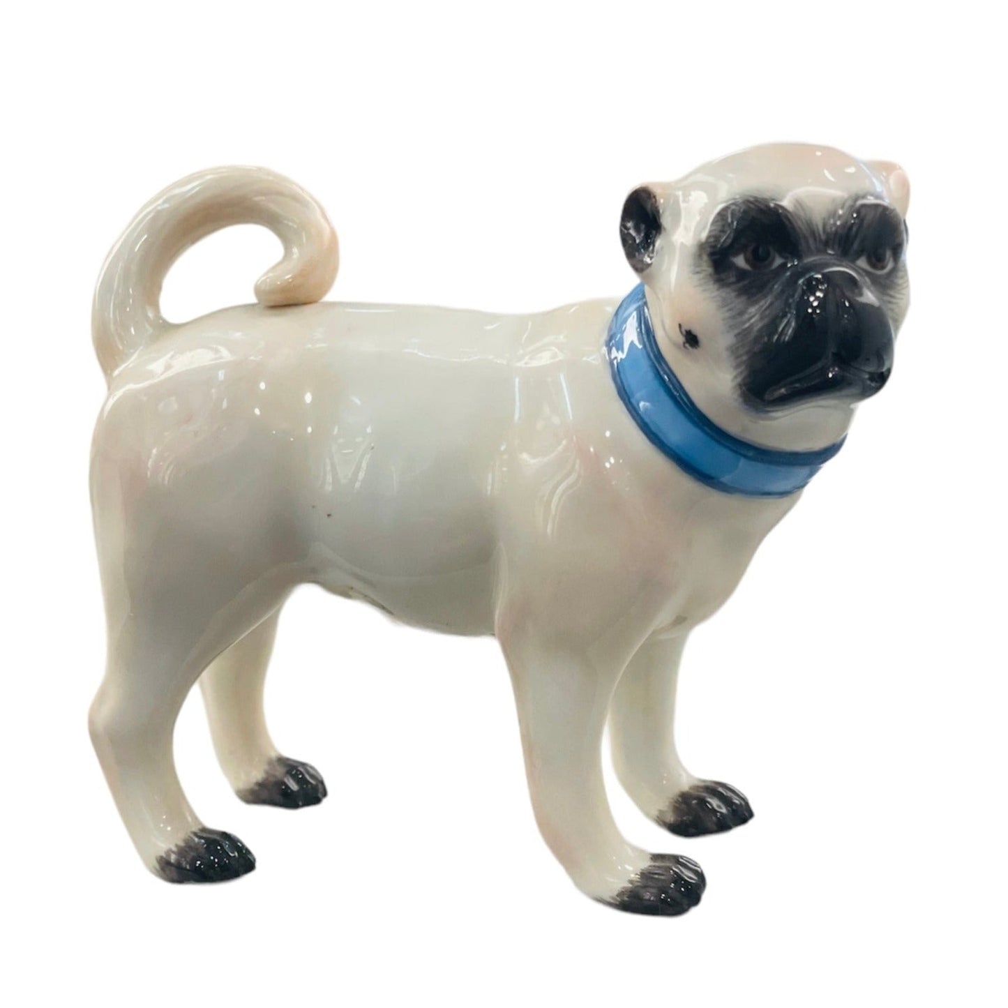 Meissen Dog Figurine Pug Looking Right I