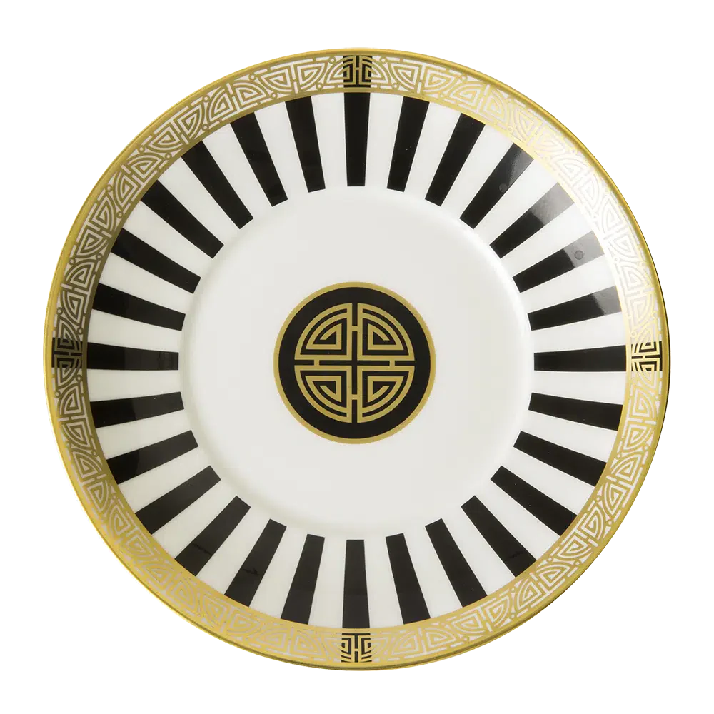 Royal Crown Derby Satori Black Tea Saucer (15.5cm / 6in)
