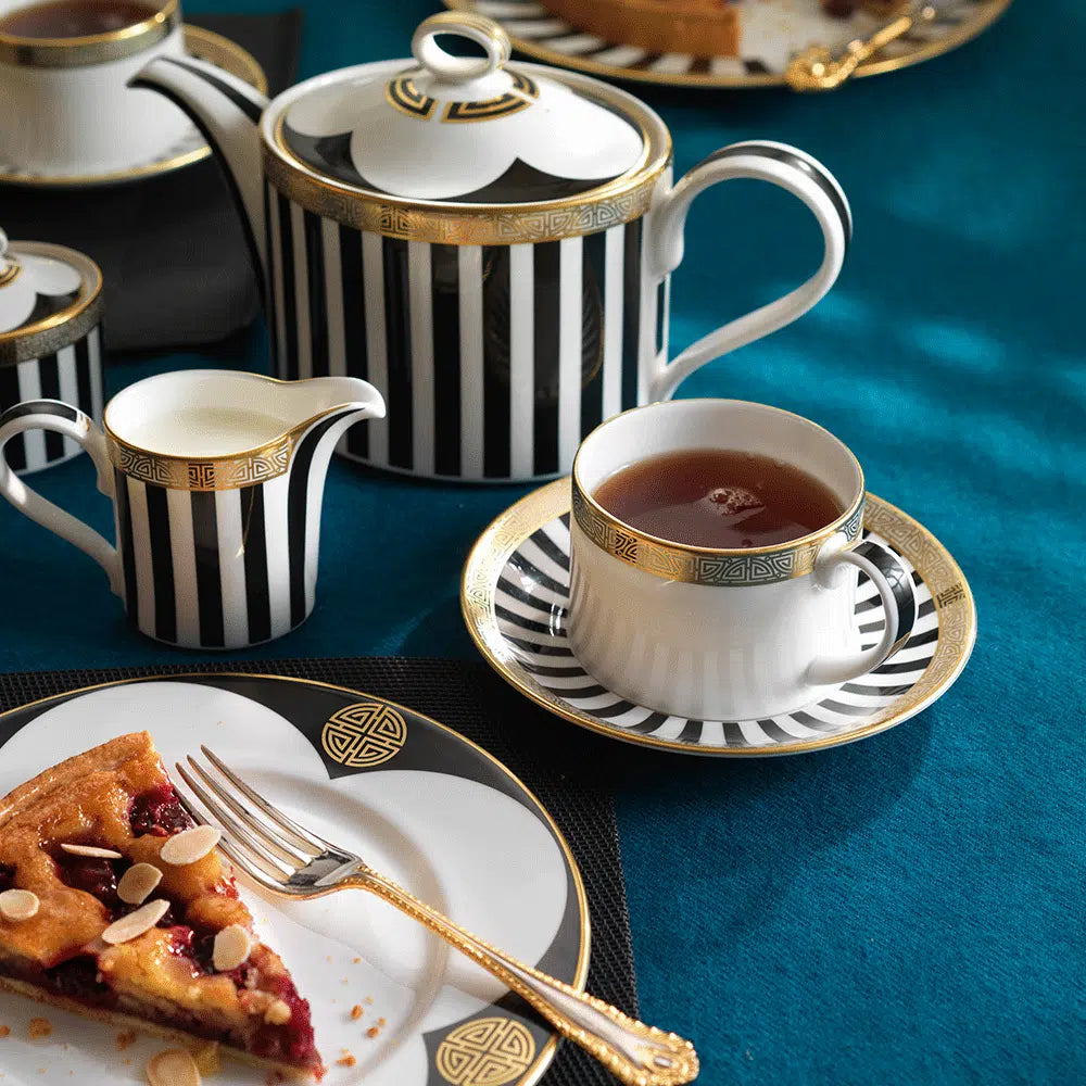 Royal Crown Derby Satori Black Tea Saucer (15.5cm / 6in)