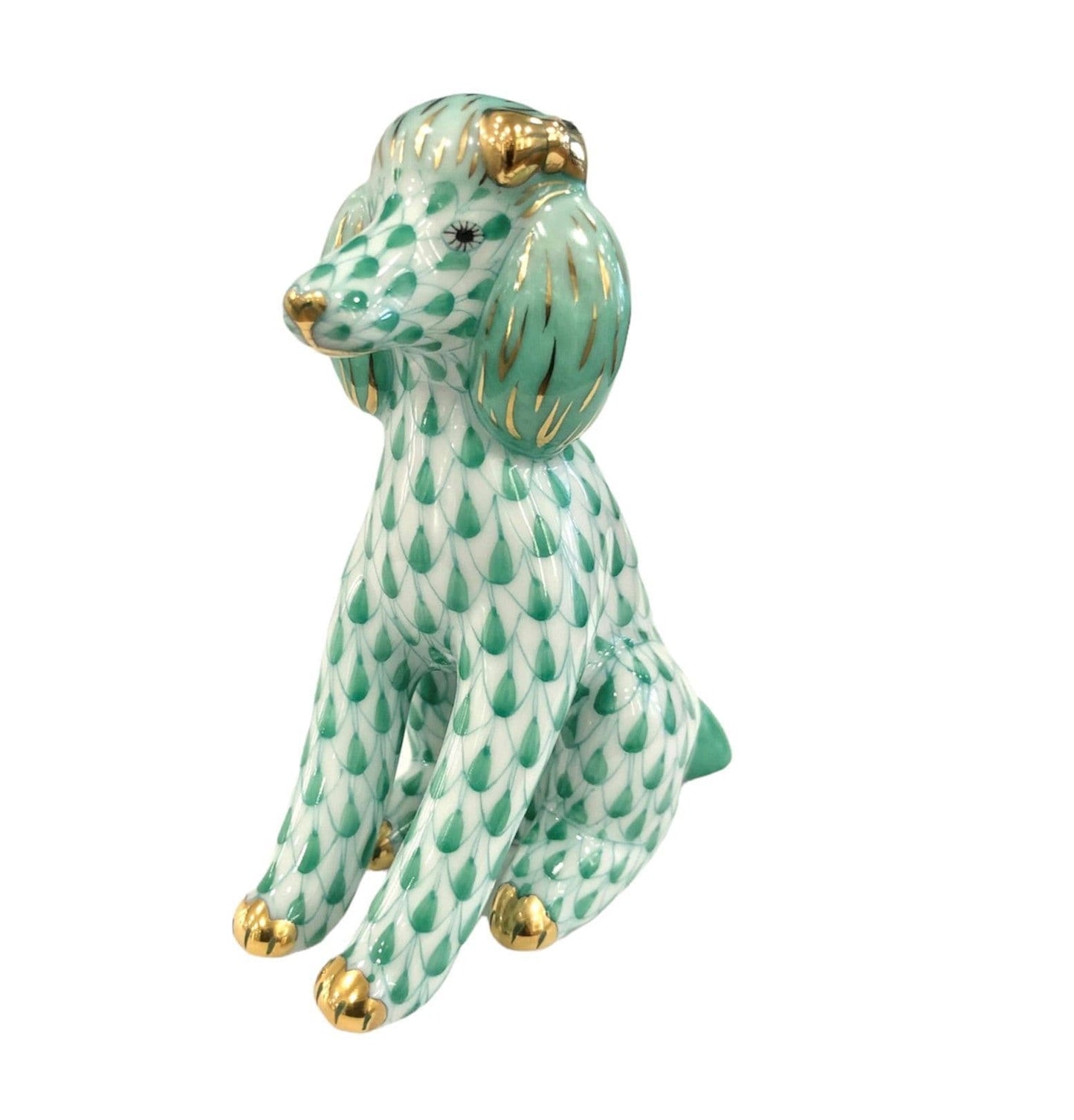Herend Poodle Fishnet Figurine