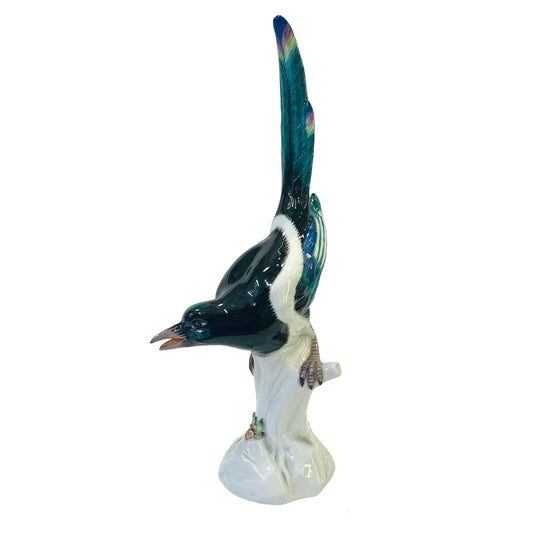 Meissen Bird Figurine Magpie Right
