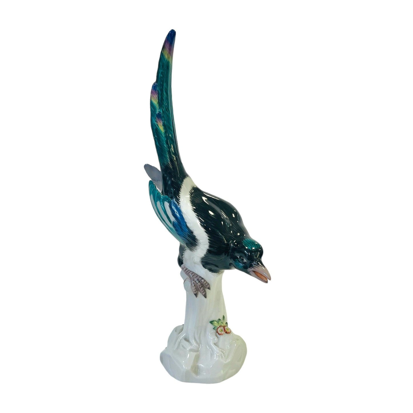 Meissen Bird Figurine Magpie Right