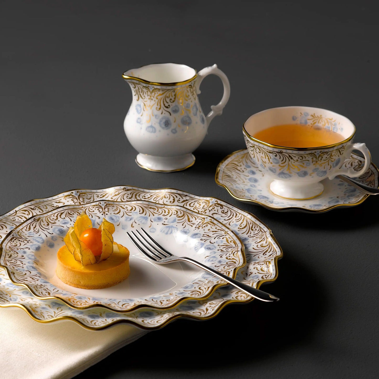 Royal Crown Derby - Royal Peony Blue Flared Bowl (10.5oz/30cl)