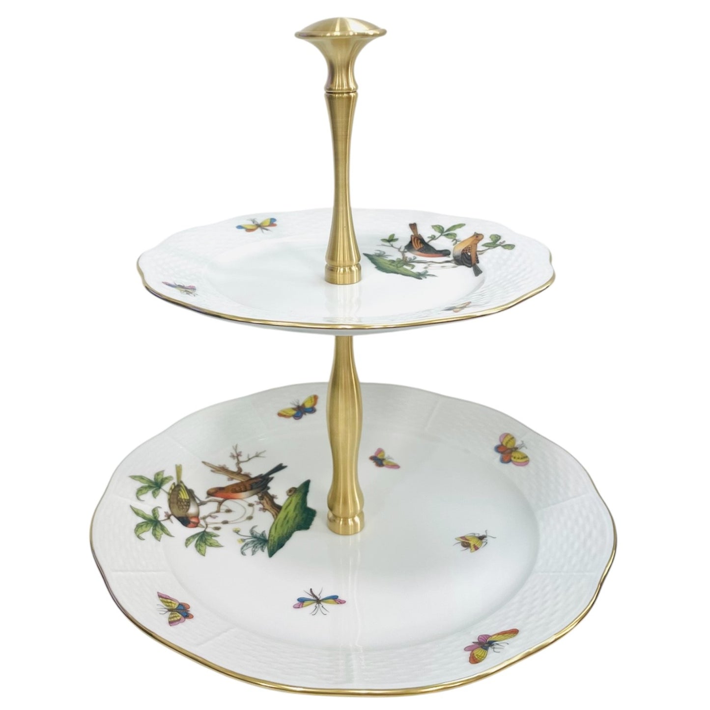 Herend Rothschild 2-Tier Cake Stand, Self-assembled