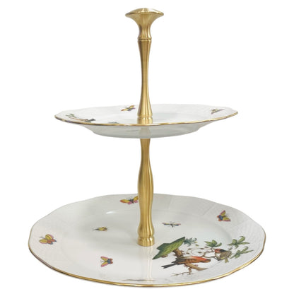 Herend Rothschild 2-Tier Cake Stand, Self-assembled