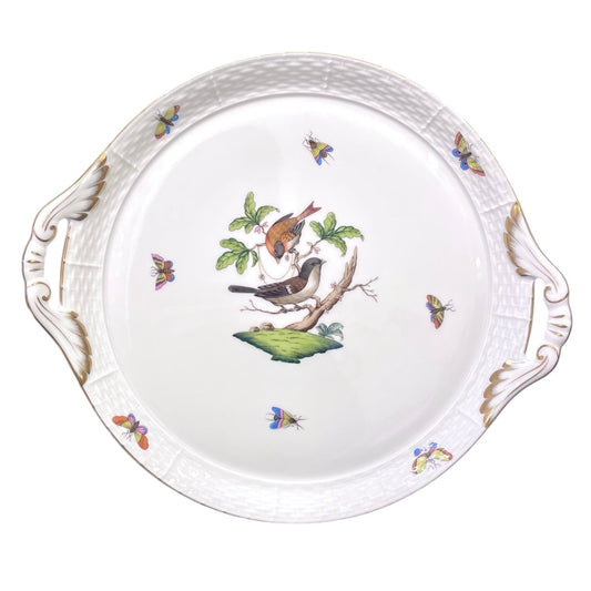 Herend Rothschild Cake Plate with Handles