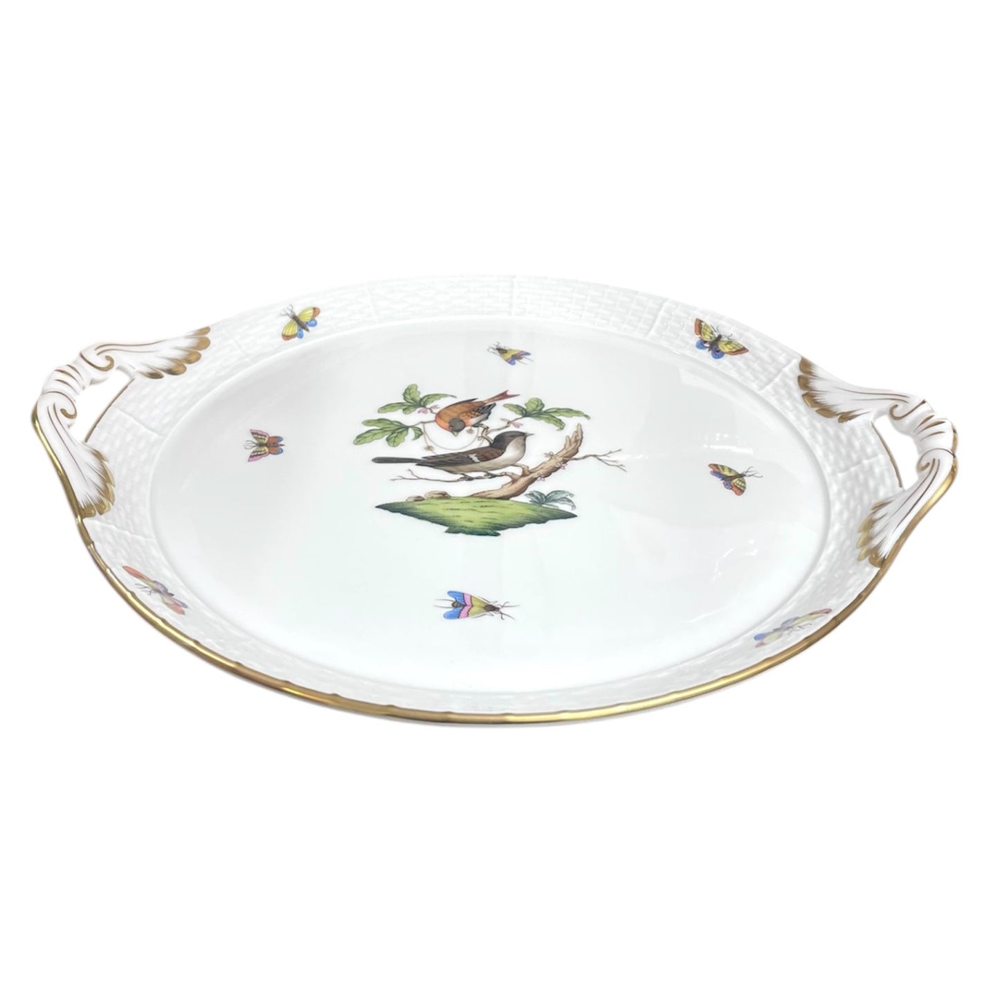 Herend Rothschild Cake Plate with Handles