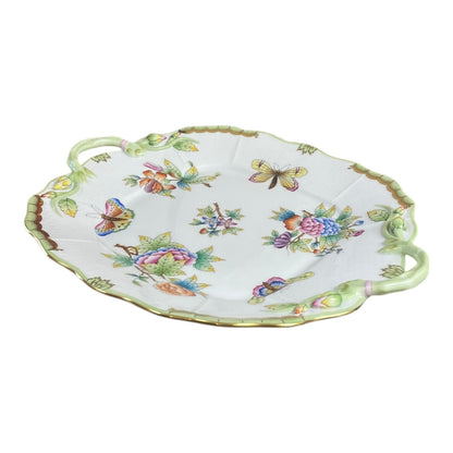 Herend Queen Victoria Square Platter with Handles