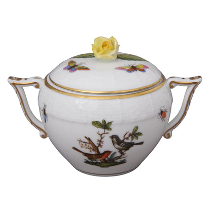 Herend Rothchild Sugar Bowl with Rose Knob