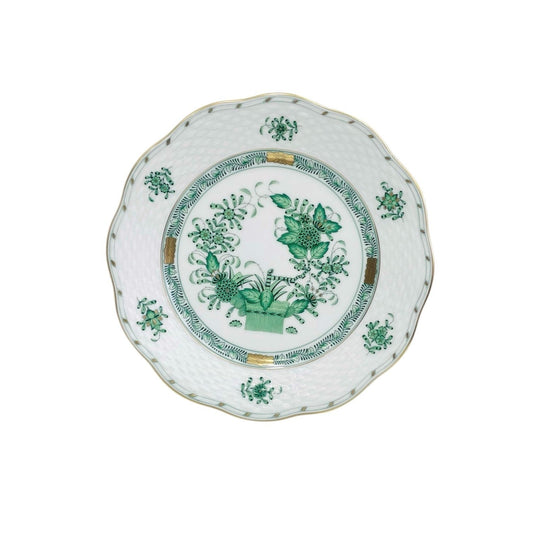 Herend Indian Flower Green Dessert Plate 19cm