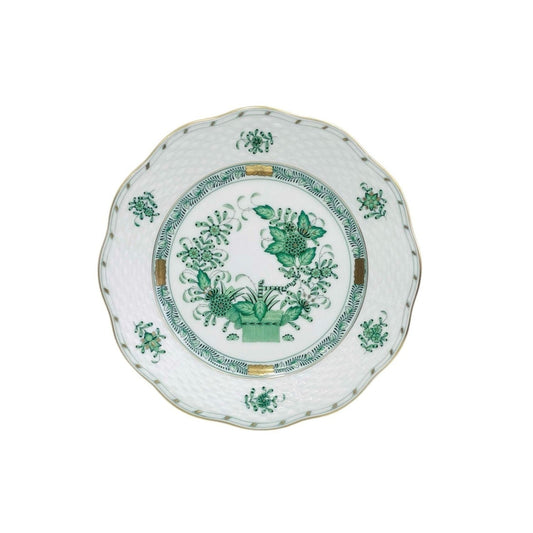 Herend Indian Flower Basket Green Dessert Plate 19cm